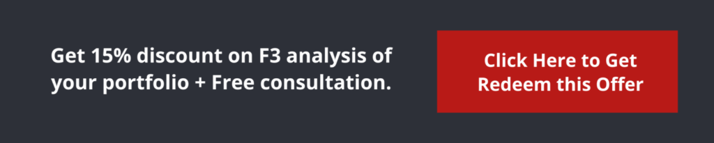 15% discount on F3 analysis of your portfolio + Free consultation