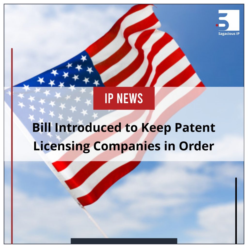 Bill Introduced to Keep Patent Licensing Companies in Order_IP News