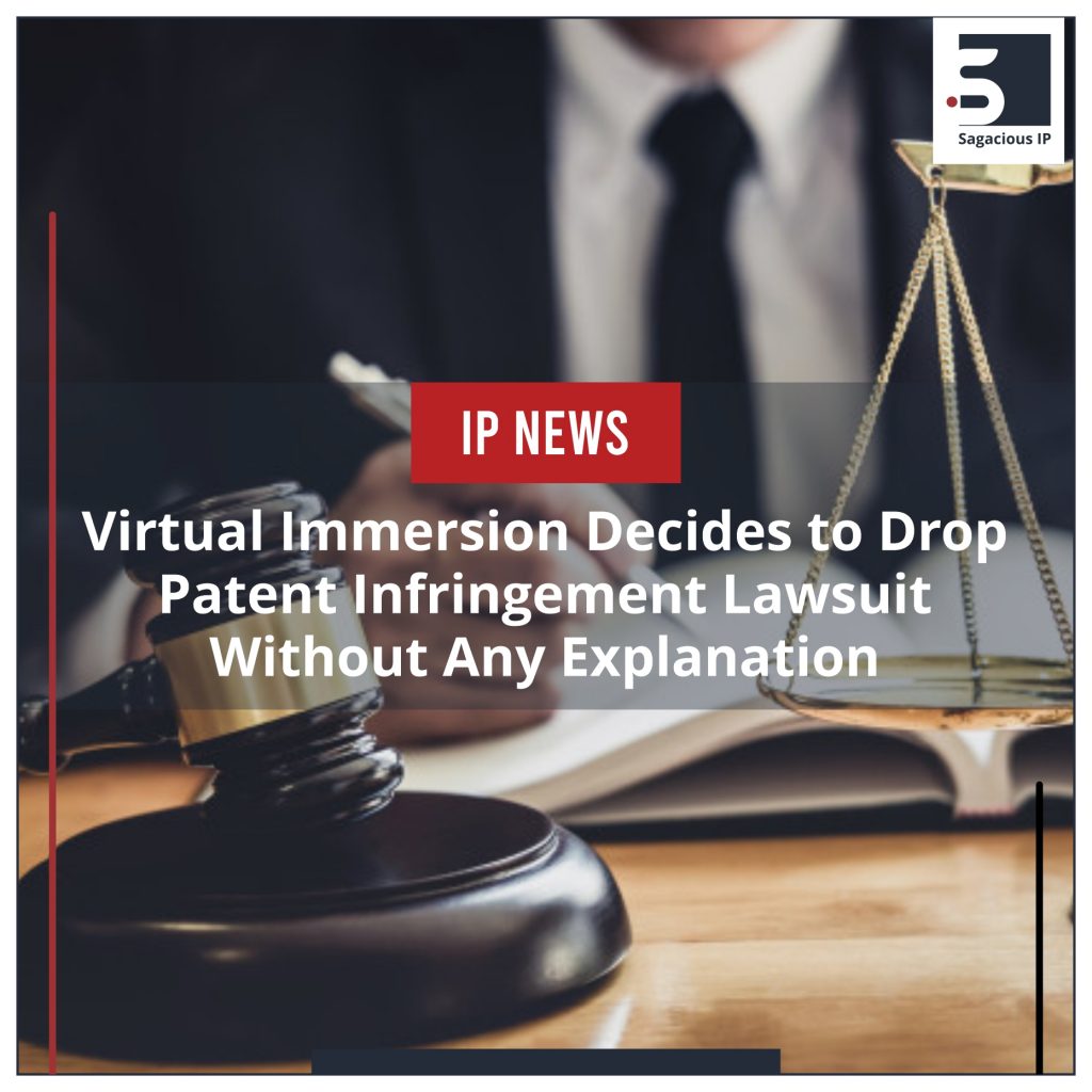 Virtual Immersion Decides to Drop Patent Infringement Lawsuit Without Any Explanation