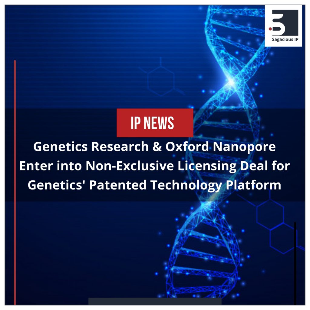 Genetics Research & Oxford Nanopore Enter into Non-Exclusive Licensing Deal for Genetics’ Patented Technology Platform