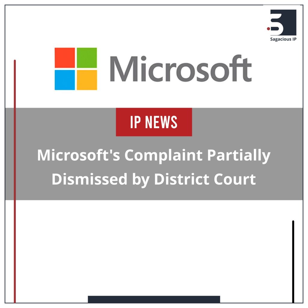 Microsoft's Complaint Partially Dismissed by District Court