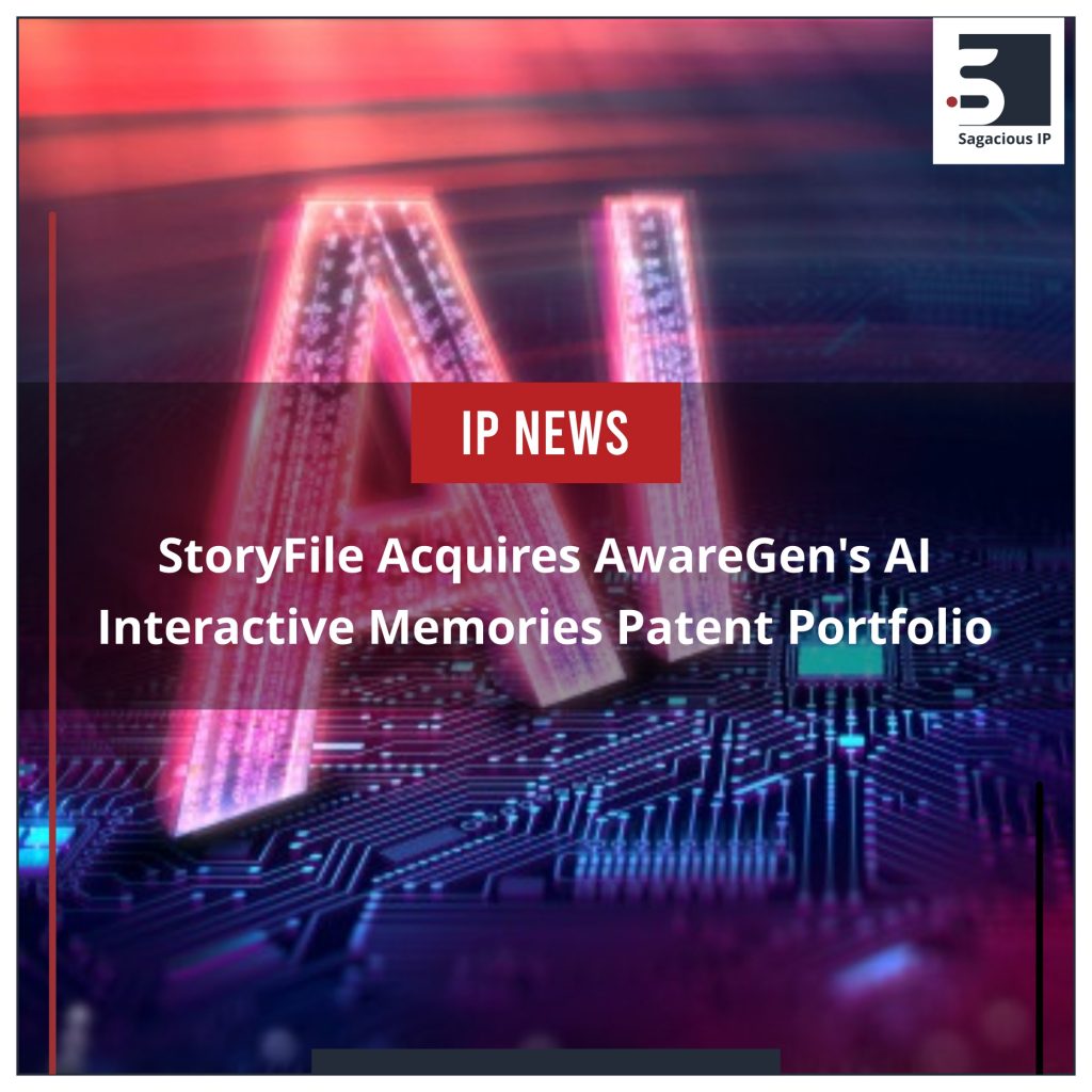 StoryFile Acquires AwareGen's AI Interactive Memories Patent Portfolio