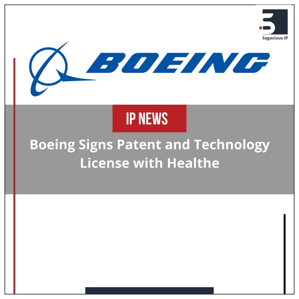 Boeing Signs Patent and Technology License with Healthe